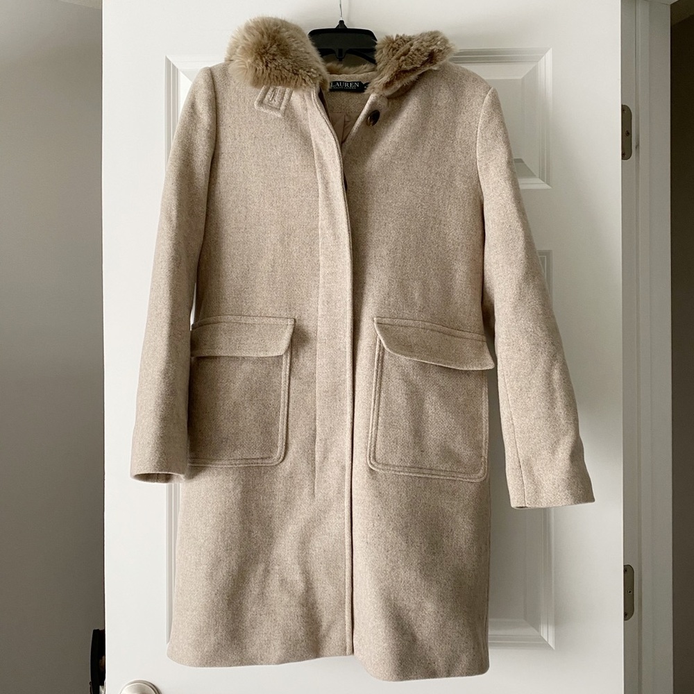 Faux fur Ralph Lauren coat